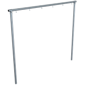 Laundry drying stand | Cross tube 3000 mm6 hooks, one-sided | steel tube  60 mm